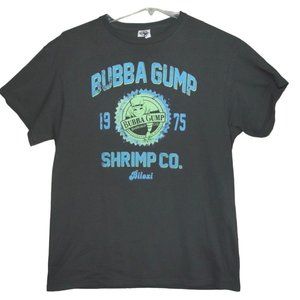 Bubba Gump T-Shirt Mens Large Biloxi, MS Gray Blue Green 1975 shrimp co